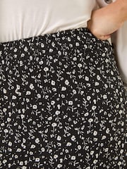 Roman Black Curve Textured Print Wide Leg Trousers - Image 5 of 5