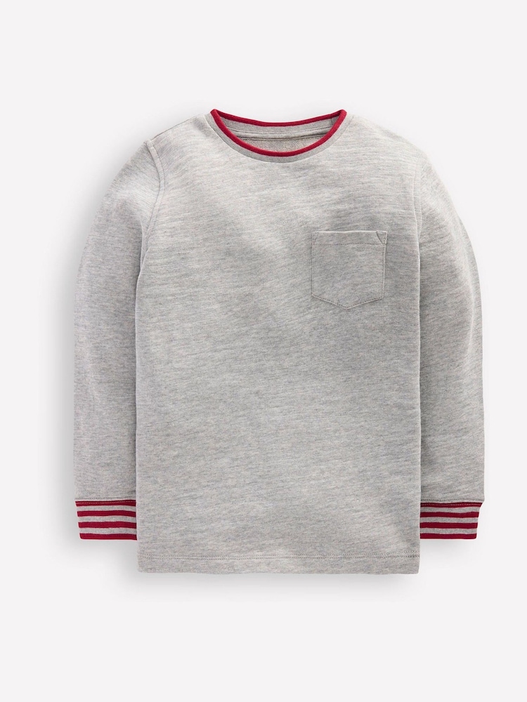 Boden Grey Cosy Mid-weight T-Shirt - Image 1 of 3 Boden Grey Cosy Mid-weight T-Shirt - Image 1 of 3