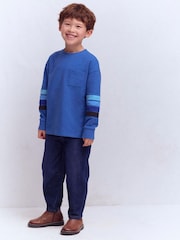 Boden Blue Relaxed Mid-weight T-Shirt - Image 1 of 6