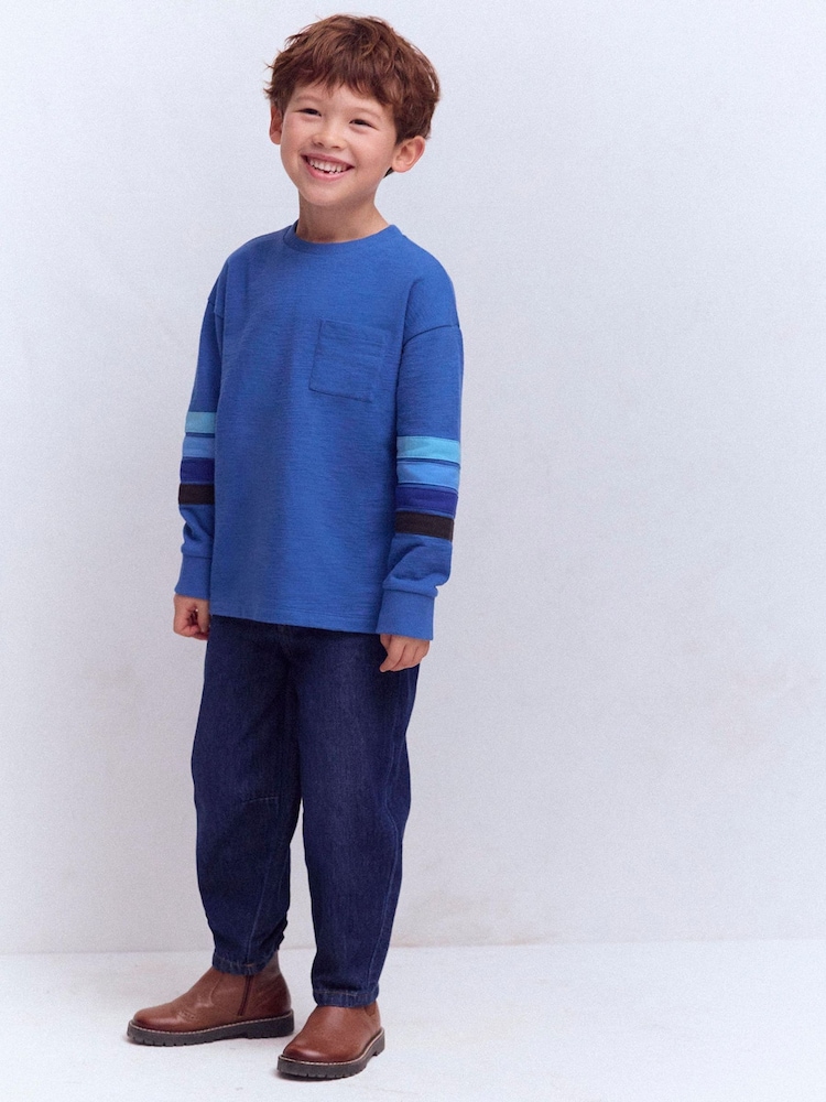 Boden Blue Relaxed Mid-weight T-Shirt - Image 1 of 6