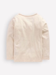 Boden Cream Long Sleeve Bouclé T-Shirt - Image 2 of 3