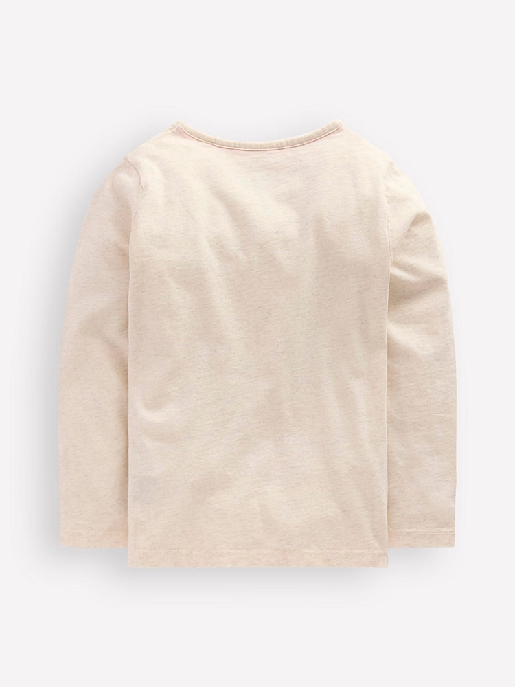 Boden Cream Long Sleeve Bouclé T-Shirt - Image 2 of 3