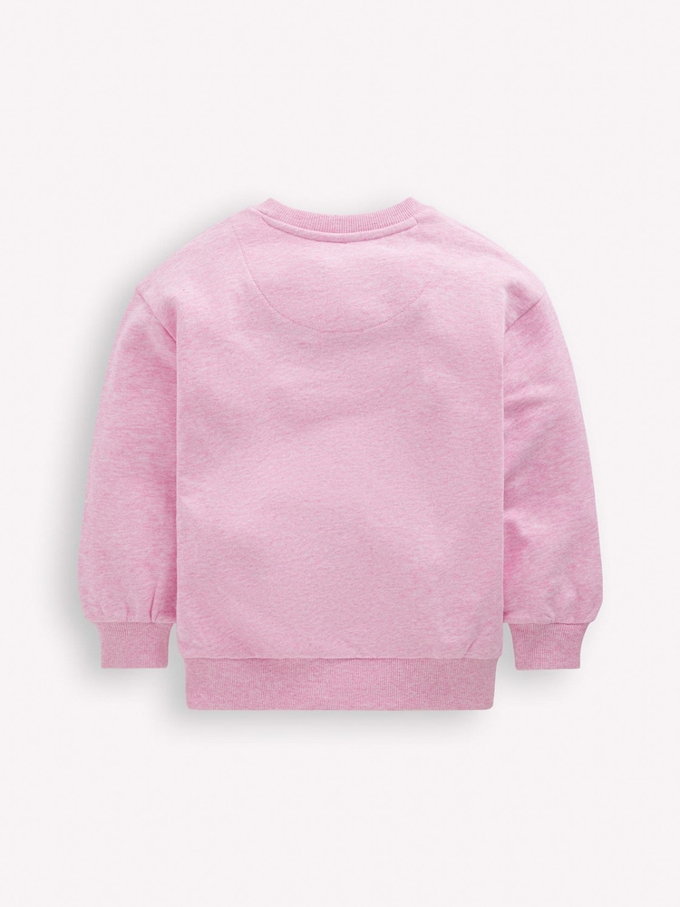 Boden Pink Bobbie Appliqué Sweatshirt - Image 2 of 3