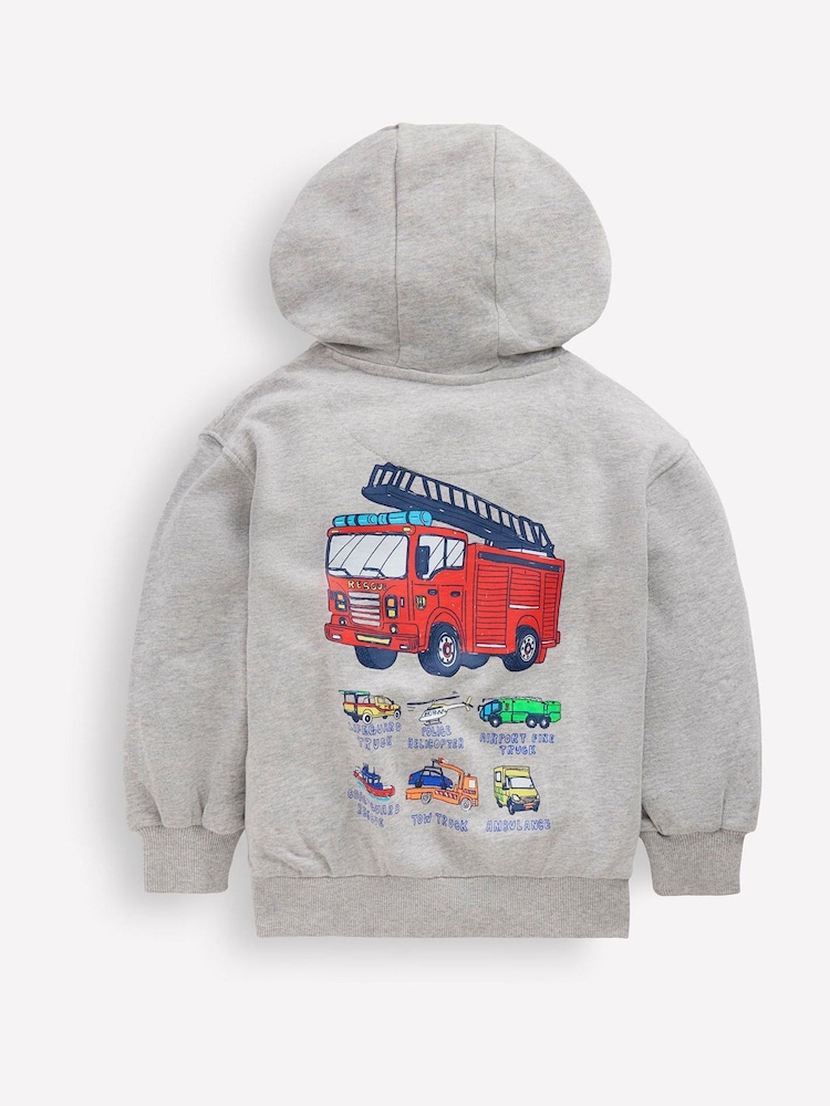 Boden Grey Front and Back Hoodie - Image 2 of 3 Boden Grey Front and Back Hoodie - Image 2 of 3