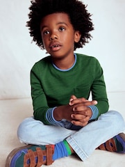 Boden Green Cosy Mid-weight T-Shirt - Image 1 of 6