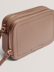 Ted Baker Grey LINZIE Webbing Leather Small Cross-Body Camera Bag - Image 3 of 5