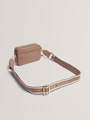 Ted Baker Grey LINZIE Webbing Leather Small Cross-Body Camera Bag - Image 4 of 5