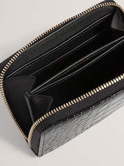 Ted Baker Black Varlee Croc Effect Small Zip Around Wallet - Image 4 of 4