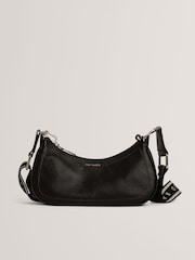Ted Baker Black Laarna Webbing Small Leather Shoulder Bag - Image 2 of 4