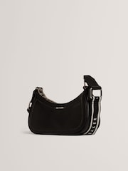 Ted Baker Black Laarna Webbing Small Leather Shoulder Bag - Image 3 of 4