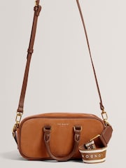 Ted Baker Brown Shahiya Elongated Suede Boxy Top Handle Bag - Image 2 of 5