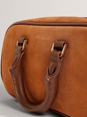 Ted Baker Brown Shahiya Elongated Suede Boxy Top Handle Bag - Image 4 of 5