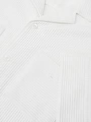 Reiss White Odessa Ribbed Cuban-Collar Shirt - Image 6 of 6