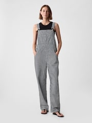 Gap Blue Stripe Loose Dungarees - Image 1 of 5