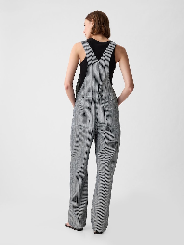 Gap Blue Stripe Loose Dungarees - Image 2 of 5