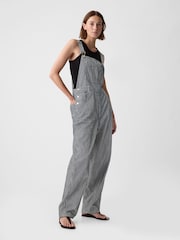 Gap Blue Stripe Loose Dungarees - Image 3 of 5
