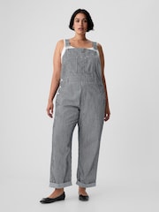 Gap Blue Stripe Loose Dungarees - Image 4 of 5