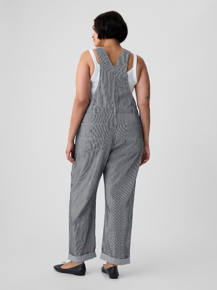 Gap Blue Stripe Loose Dungarees - Image 5 of 5