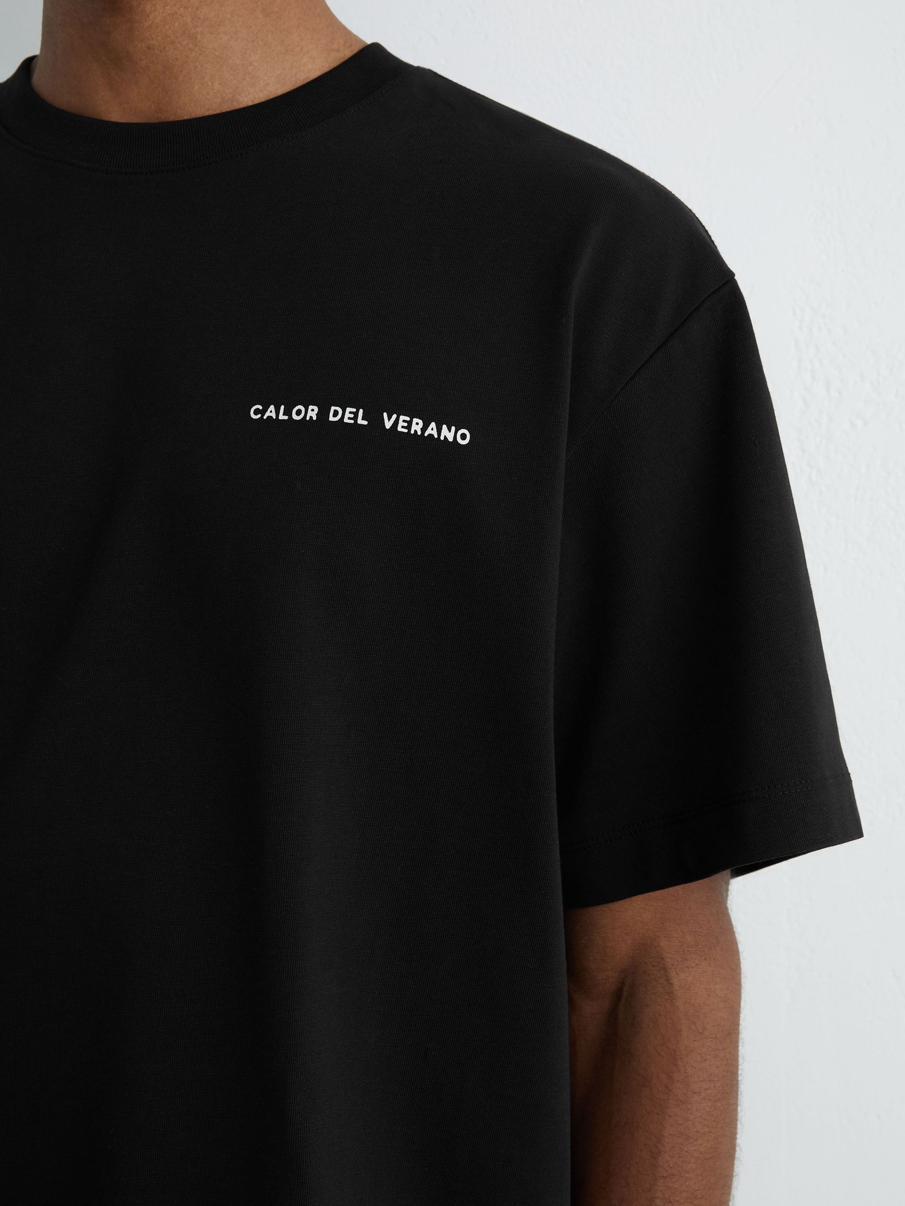 トップス CLANE QUICK DRY COTTON LOGO T-SHIRT Buy Reiss Black Casa Cotton Logo Short-Sleeve Relaxed T-Shirt from