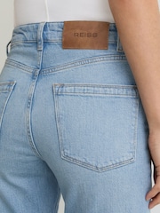 Reiss Light Blue Aubrey Petite Slim Straight-Leg Jeans - Image 4 of 11