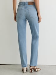 Reiss Light Blue Aubrey Petite Slim Straight-Leg Jeans - Image 5 of 11