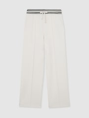 Reiss Verity Premium Interlock Stripe-Waist Joggers - Image 2 of 7