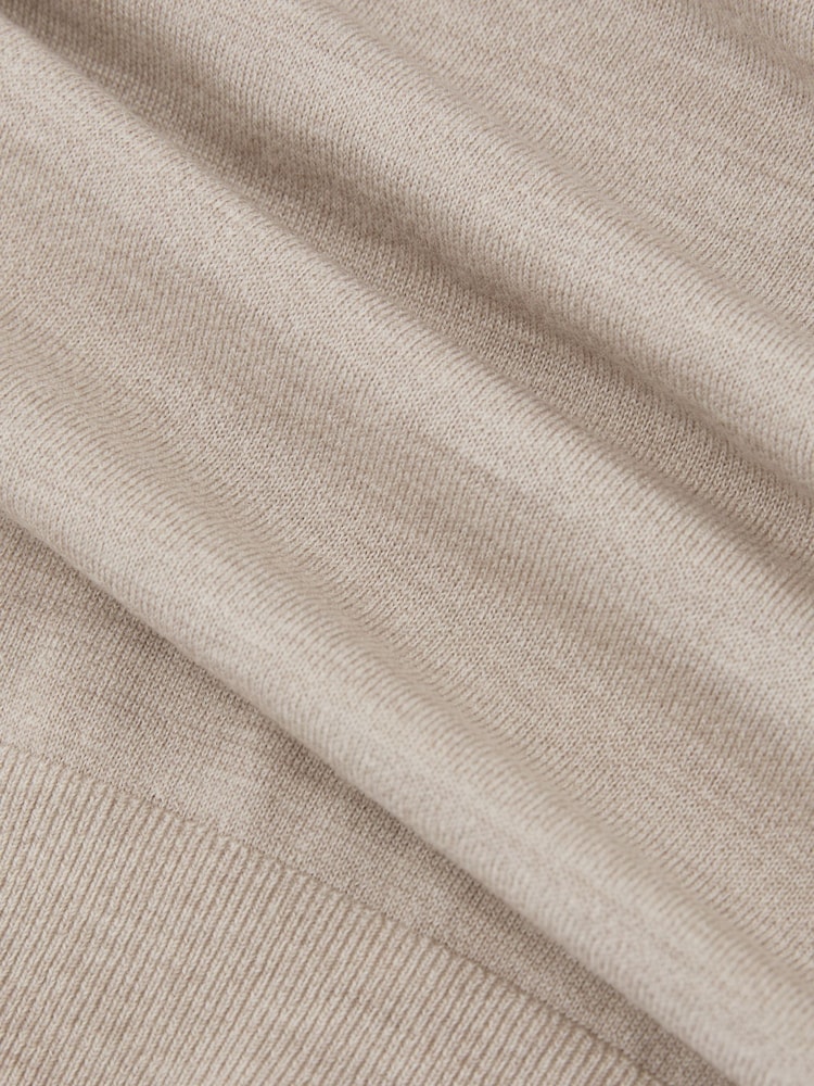 Reiss Stone Mouline Duchie Merino Wool Open-Collar Polo Shirt - Image 6 of 6 Reiss Stone Mouline Duchie Merino Wool Open-Collar Polo Shirt - Image 6 of 6