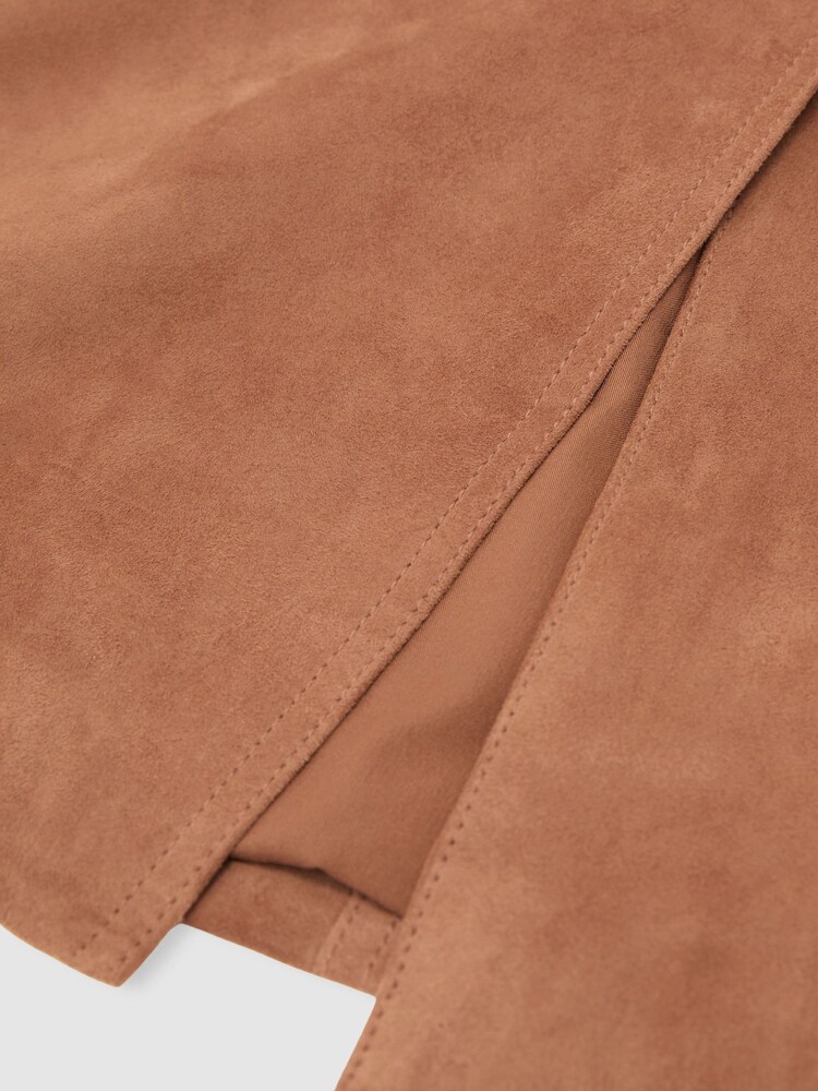 Atelier Tan Suede Pencil Midi Skirt - 画像 8 / 8