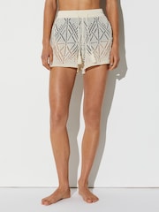 Reiss Finty Cotton-Blend Open-Knit Shorts - 圖片 1/6