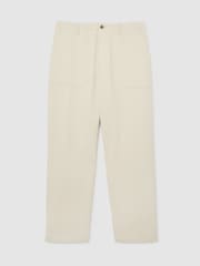 Reiss Dilan Cotton and Wool Relaxed-Fit Trousers - Image 2 of 6
