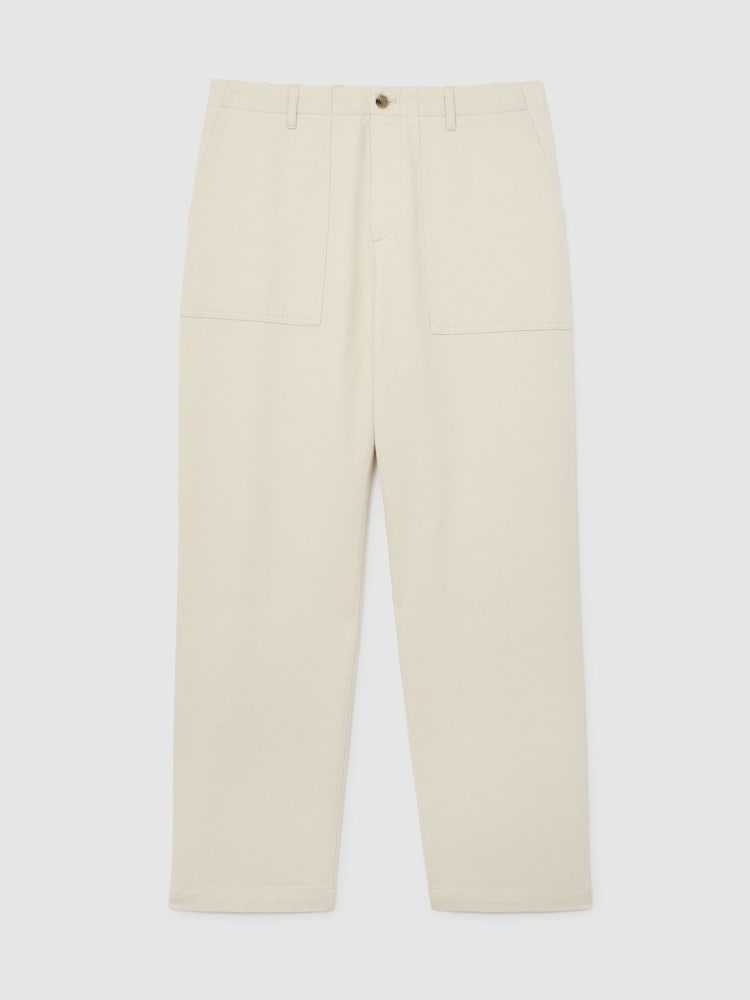 Reiss Dilan Cotton and Wool Relaxed-Fit Trousers - Image 2 of 6