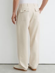 Reiss Dilan Cotton and Wool Relaxed-Fit Trousers - Image 5 of 6