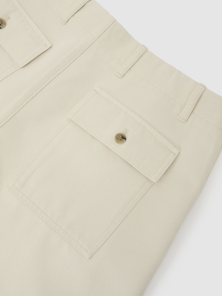 Reiss Dilan Cotton and Wool Relaxed-Fit Trousers - Image 6 of 6