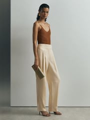 Atelier Woven Tapered Pleated Trousers - Image 1 of 7
