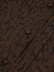 Reiss Black Alina Matte-Silk Animal-Print Blouse - Image 7 of 7