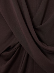 Reiss Grape Helena Twist-Front Sleeveless Jersey Dress - Image 6 of 6