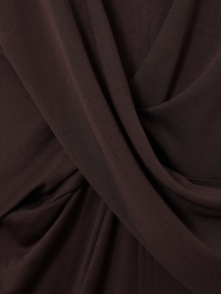 Reiss Grape Helena Twist-Front Sleeveless Jersey Dress - Image 6 of 6