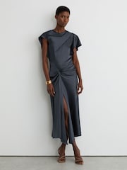 Reiss Slate Grey Sasha Dress - Image 1 of 6