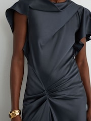 Reiss Slate Grey Sasha Dress - Image 4 of 6