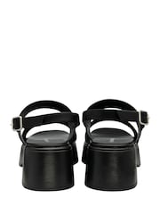 Dunlop Black Ankle Strap Wedge Sandals - Image 3 of 4