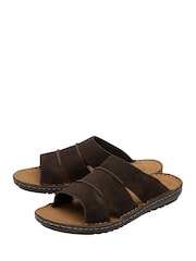 Dunlop Brown Mule Open Toe Sandals - Image 2 of 4