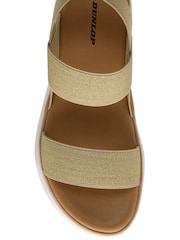 Dunlop Gold Double Strap Elasticated Sandals - Image 4 of 4