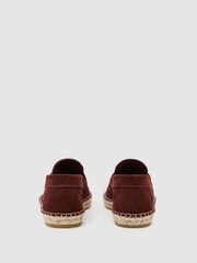 Reiss Brick Red Capri Suede Penny Loafer Espadrilles - Image 4 of 5