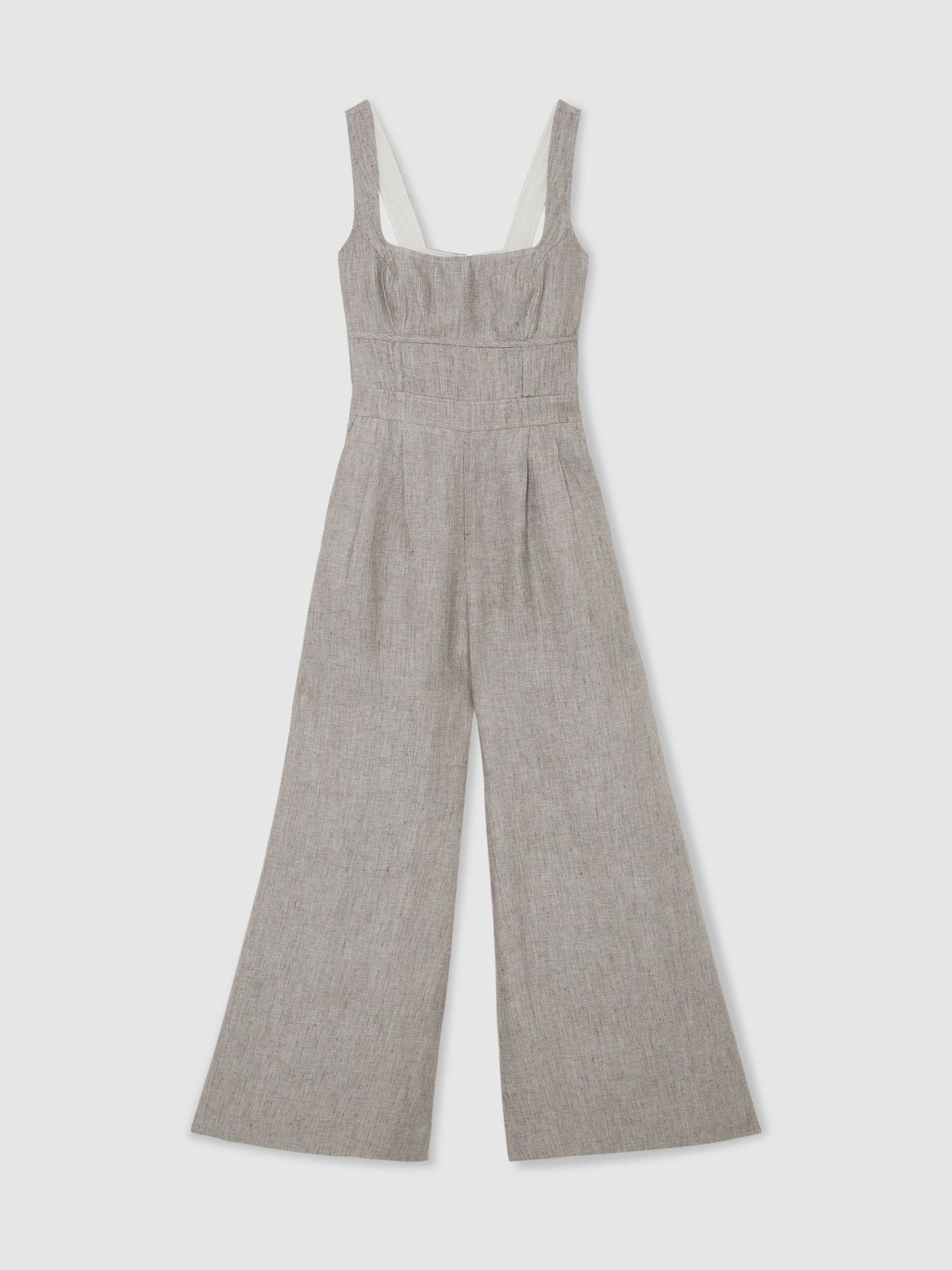 土日限定価格♪WE’RTHY FLY HIGH JUMPSUIT S グレージュ Buy Reiss Neutral Flora Linen Structured Wide-Leg Jumpsuit from