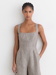 Reiss Neutral Flora Jumpsuit - Image 4 of 9