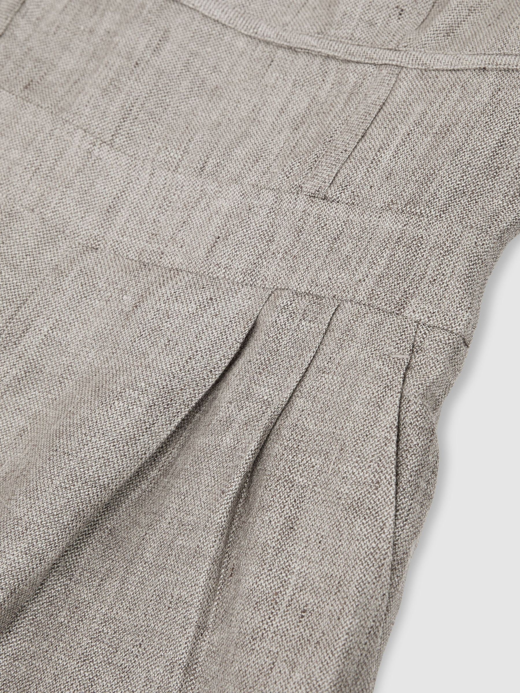 Buy Reiss Neutral Flora Linen Structured Wide-Leg Jumpsuit from