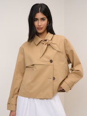 Nobodys Child Cropped Tie Trench Coat - صورة 1 من 7