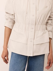 Mint Velvet Drawstring Cropped Jacket - Imaginea 5 din 8