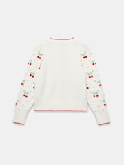 Mint Velvet White Applique Knit Cardigan - Image 8 of 8