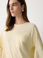 Jigsaw Yellow Long Sleeve Patch Pocket T-Shirt - Image 5 of 6